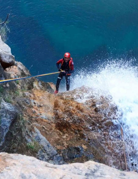 Rapel a la cueva del Turche, Buñol. Experiencia Tangos.