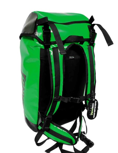 Espalda de mochila caverland verde 45l.