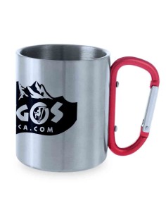 Taza de tangosenblaroca con mosquetón Rojo.