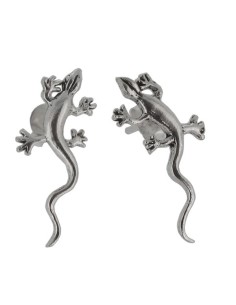 GENERAL Pendientes lagartija plata