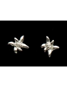 Joyería Pendientes flor edelweiss