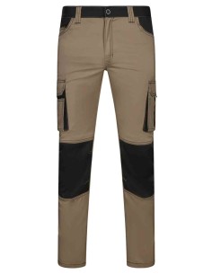 Pantalones de trabajo Velilla Pantalon Stretch Bicolor Beige