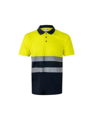 Camisetas Velilla Polo Bicolor Azul Marino/Amarillo