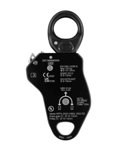 Placas y poleas Petzl Pro Traxion 2025