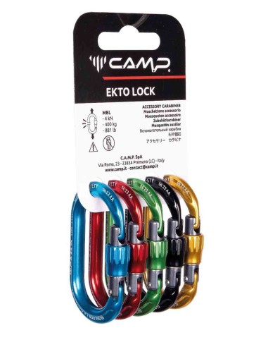 Mosquetones Auxiliares Camp Rack Pack Ekto Lock