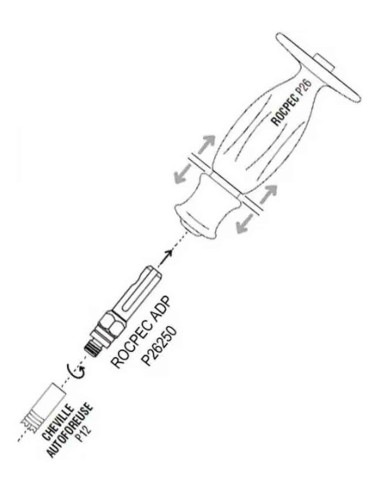 Herramienta de instalación Petzl Adaptador Rocpec ADP
